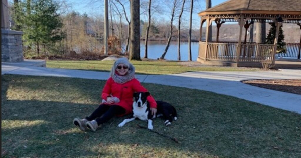 bonding in the park with rescue dog spice